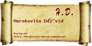 Herskovits Dávid névjegykártya